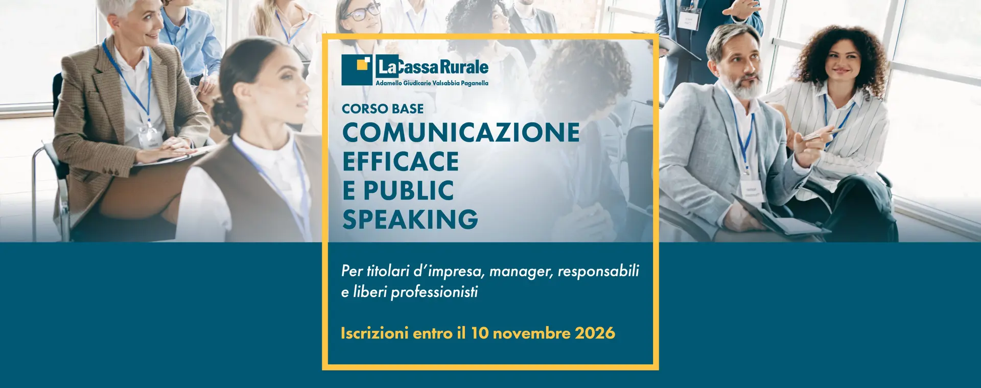 Corso base di Public Speaking per titolari d'impresa e responsabi